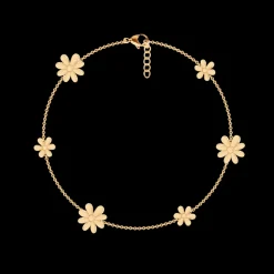 Bransoletka Flowers na łańcuszku pozłacana^Lilou Clearance