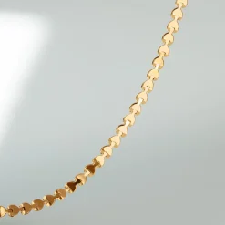 Bransoletka Hearts z zawieszką medalik pozłacana 16+3,5 cm^Lilou Outlet
