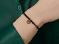 Bransoletka Hebe z medalikiem z czarnymi cyrkoniami^Lilou Fashion