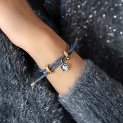 Bransoletka Liana w kolorze jeansowym z niebieskim kwarcem^Lilou Fashion