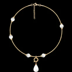 Bransoletka Pearls z zawieszką pozłacana^Lilou Sale