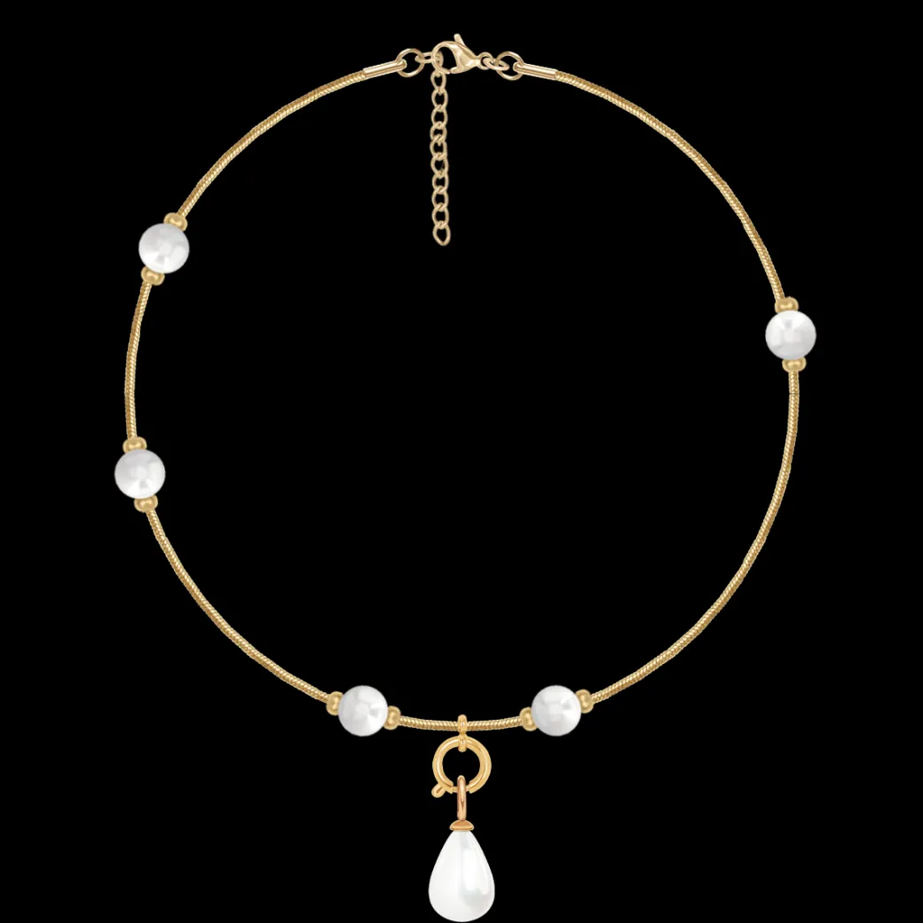 Bransoletka Pearls z zawieszką pozłacana^Lilou Sale