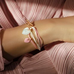 Bransoletka Pure pozłacana z masą perłową^Lilou Fashion