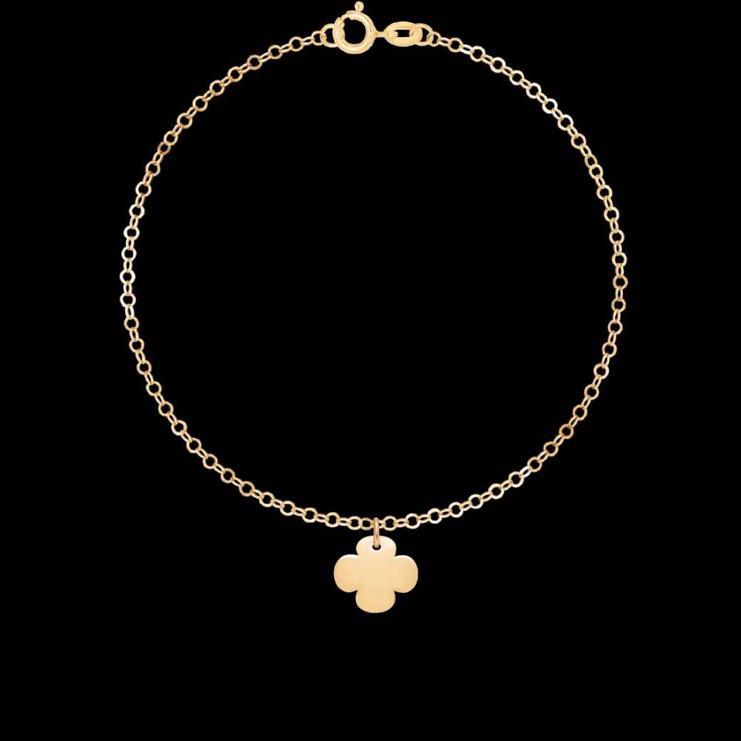 Bransoletka z koniczyną 1 cm ze złota próby 585^Lilou Fashion