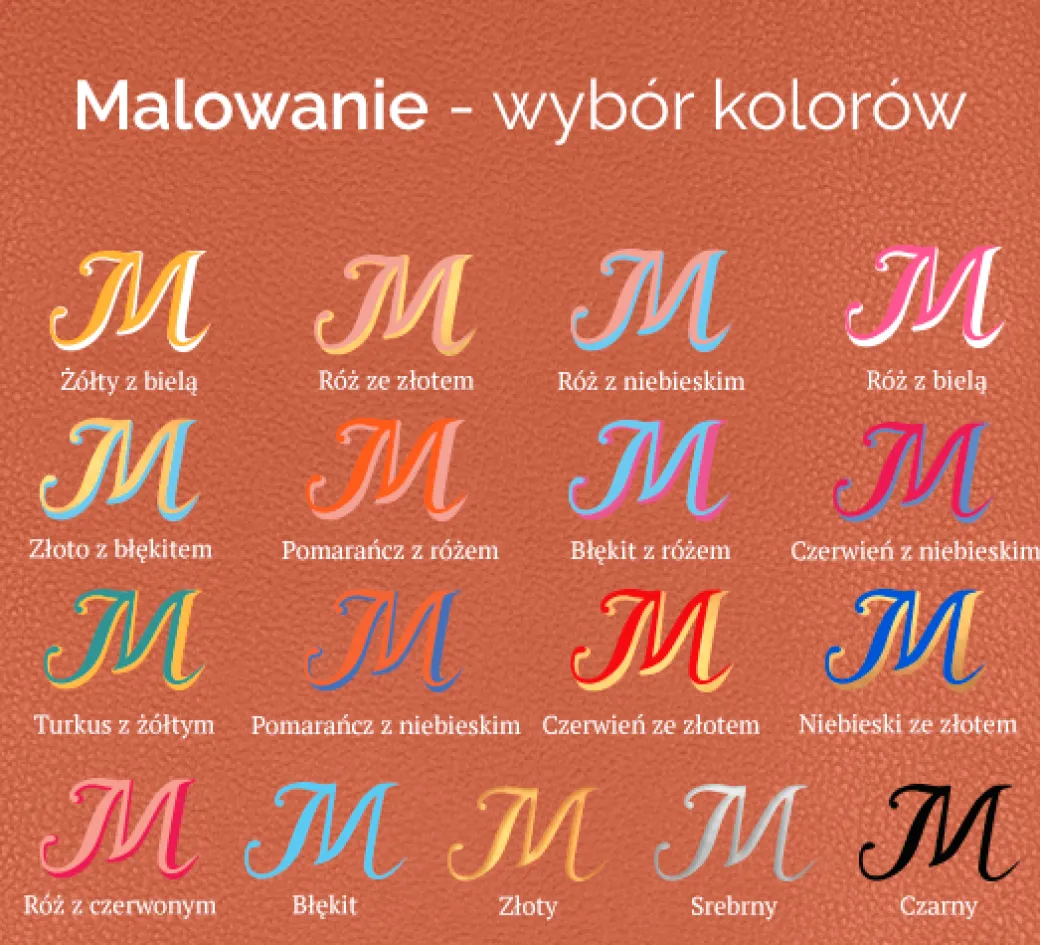 Brelok medalik pomarańczowy z okuciem w złotym kolorze^Lilou Online