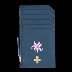 Card holder skórzany w kolorze granatowym^Lilou Fashion