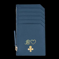 Card holder skórzany w kolorze granatowym^Lilou Fashion