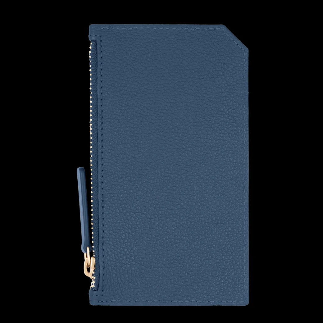 Card holder skórzany w kolorze granatowym^Lilou Fashion