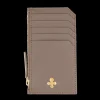 Card holder skórzany w kolorze mocca^Lilou New