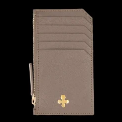 Card holder skórzany w kolorze mocca^Lilou New