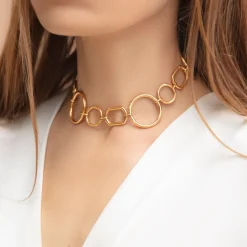 Choker California pozłacany^Lilou Fashion