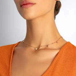 Choker Etincelle różowe pozłocenie^Lilou Online