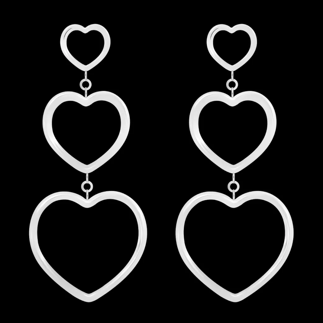 Kolczyki Hearts posrebrzane^Lilou New