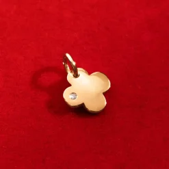 koniczynka okrągła 1 cm z diamentem HI SI 1,2 mm ZŁOTO ŻÓŁTE^Lilou Discount