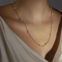 Naszyjnik Pearls pozłacany 60+5 cm^Lilou New