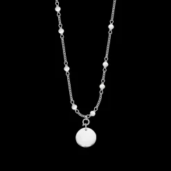 Naszyjnik Pearls z medalikiem posrebrzany^Lilou New