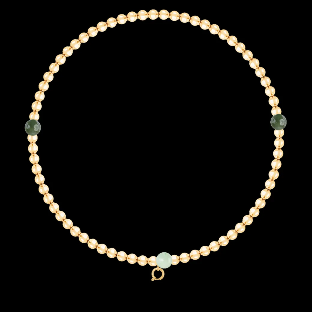 Naszyjnik Planets 51 cm pozłacany z kamieniami^Lilou New