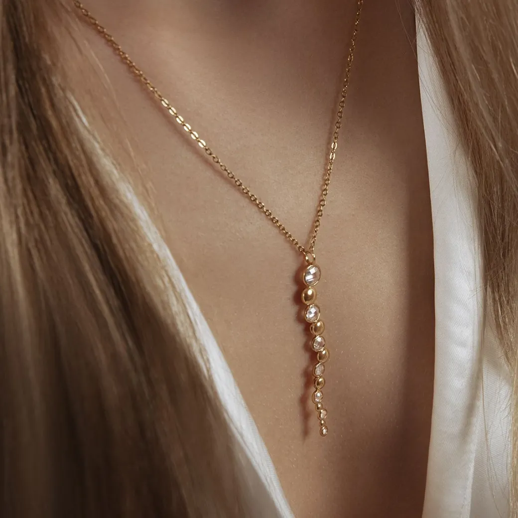 Naszyjnik Sparkling 1 pozłacany^Lilou Hot