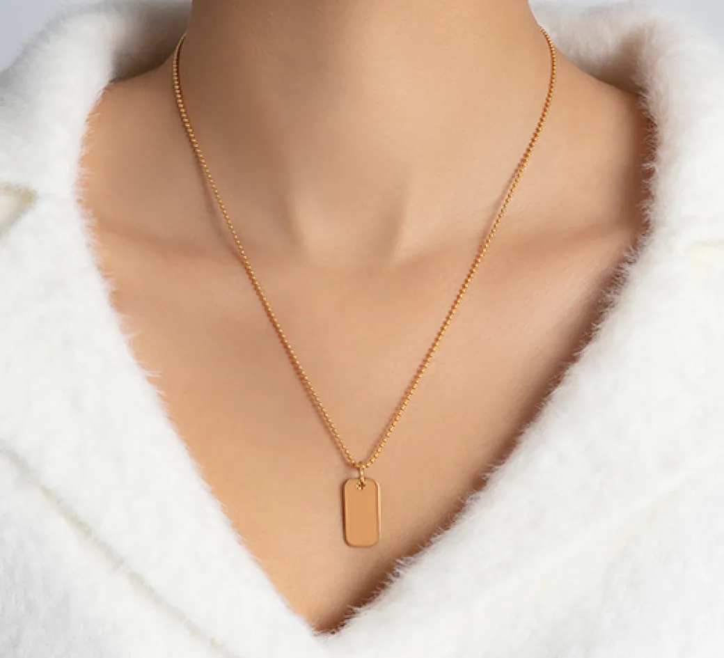 Naszyjnik z pozłacanym Nieśmiertelnikiem 2,4 cm na łańcuszku^Lilou Fashion