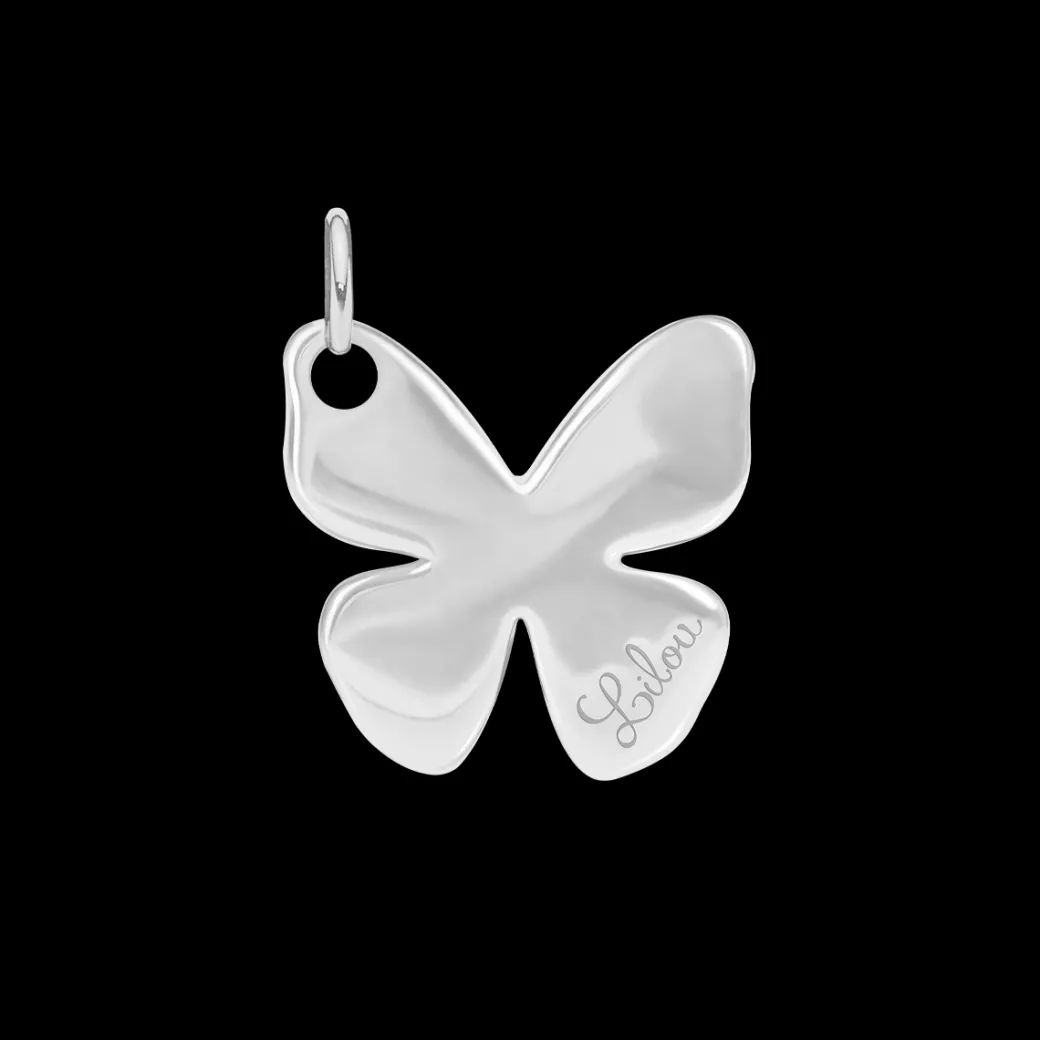 Naszyjnik z zawieszką Papillon 1,5 cm na cienkim klasycznym łańcuszku posrebrzany^Lilou Fashion
