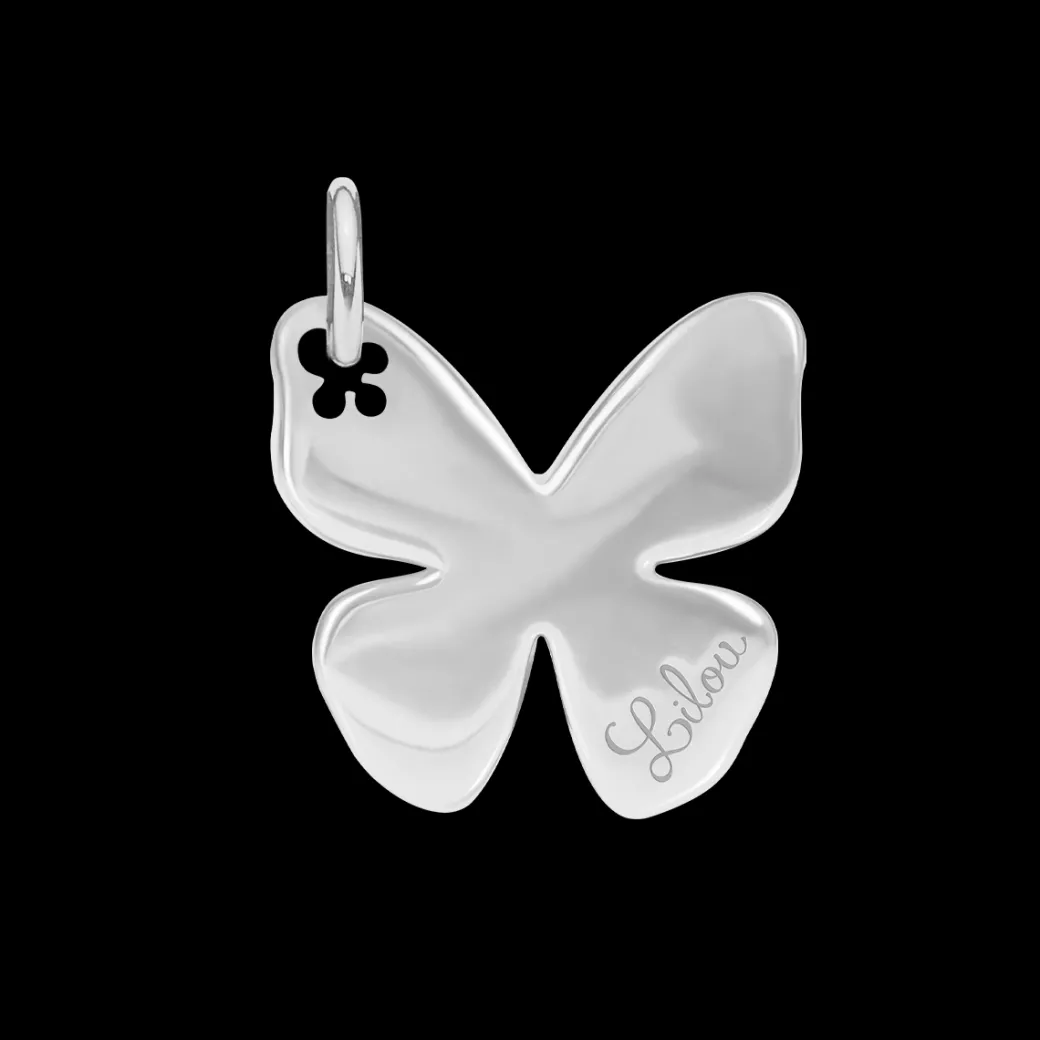 Naszyjnik z zawieszką Papillon 2 cm na cienkim klasycznym łańcuszku posrebrzany^Lilou Online