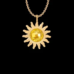 Naszyjnik z zawieszką Soleil 1,2 cm, pozłacany^Lilou New