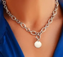 Naszyjnik ze srebrnym medalikiem na Łańcuchu No.3^Lilou Fashion