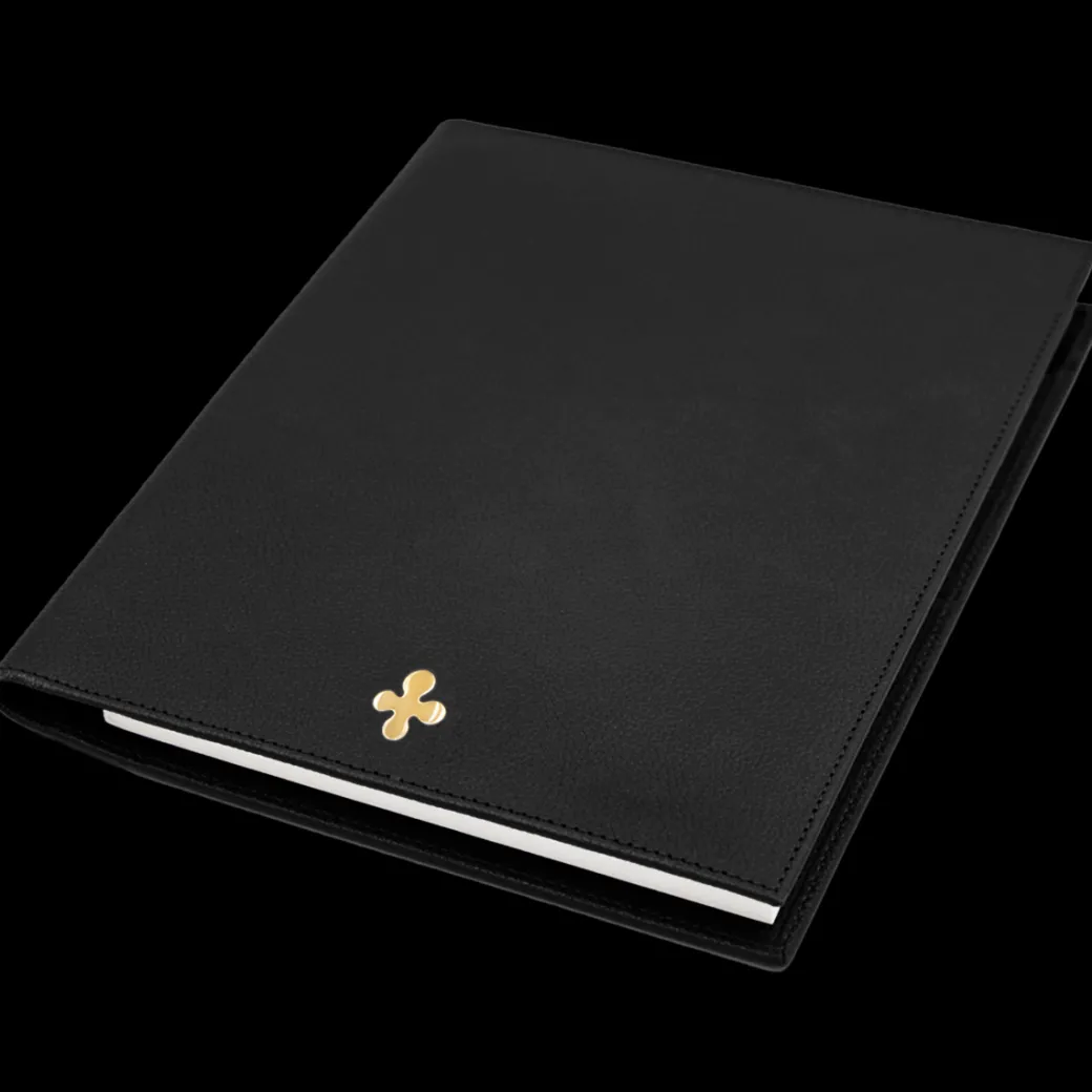 Notes skórzany w kolorze czarnym pozłacany^Lilou Best