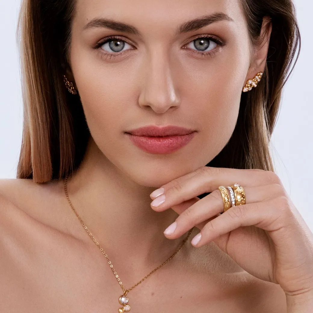 Pierścionek Sparkling 2 pozłacany^Lilou Sale