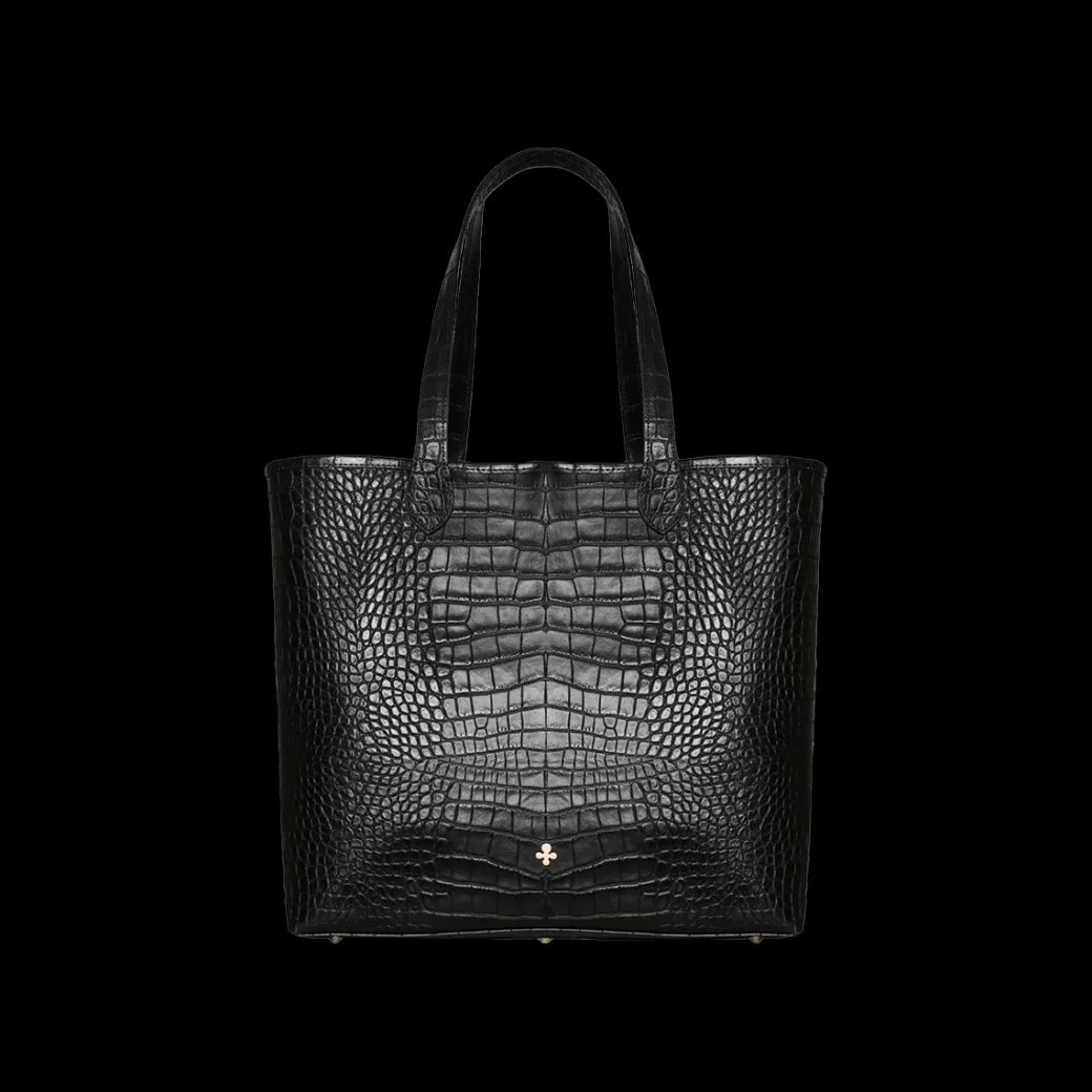 Shopper, czarny krokodyl^Lilou Hot