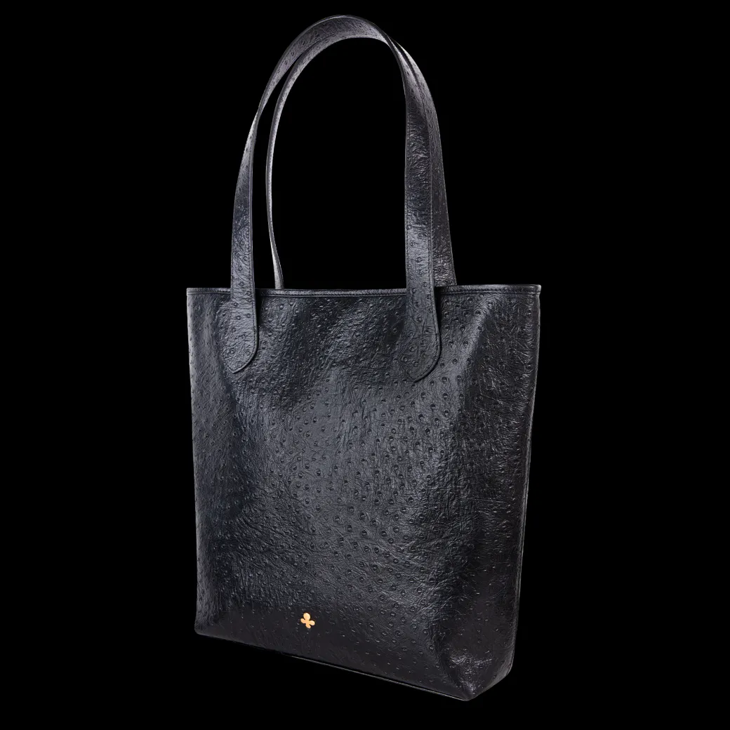 Shopper Mini czarny we wzór skóry strusia^Lilou Best