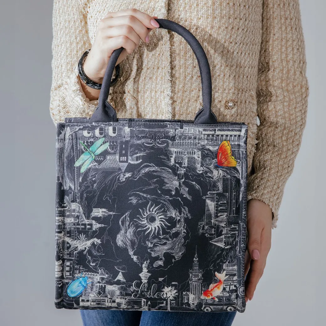 Shopper Opowieść 48.4 z tkaniny Canvas, granatowy^Lilou Hot