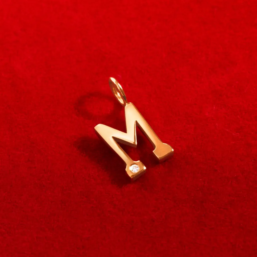 Zawieszka wisząca Meaning 1 cm z diamentem HI SI 1,2 mm, M, złoto żółte^Lilou Sale