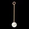 Zawieszka wisząca Pearl Lobe 5,7 cm, pozłacana^Lilou Clearance