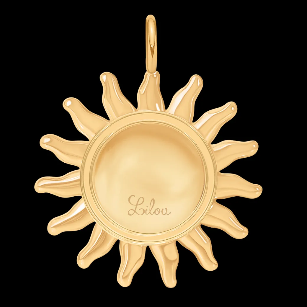 Zawieszka wisząca Soleil 2,2 cm, pozłacana^Lilou Fashion